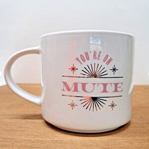 You’re On Mute Mug Funny Work From Home Coffee Cup Pink Dark Gray
